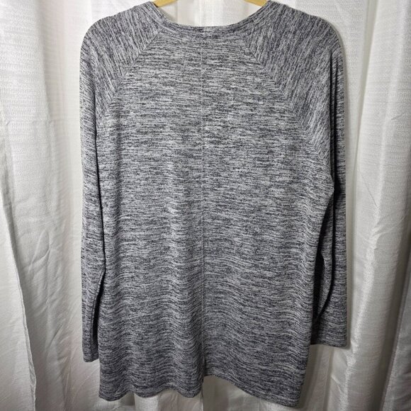 Banana Republic Women's Heather Gray Long-sleeved Tunic Top size XL - Picture 3 of 7